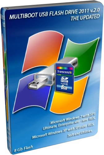 MULTIBOOT USB FLASH DRIVE 2011 v.2.0 Windows XP Sp3 x86 - Windows 7 Sp1 Ultimate, Enterprise x86+x64 RUS. от 18.09.2011 8GB Flash