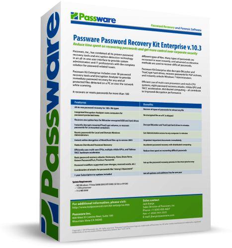 Скачать бесплатно Passware Password Recovery Kit Enterprise 10.3.2585